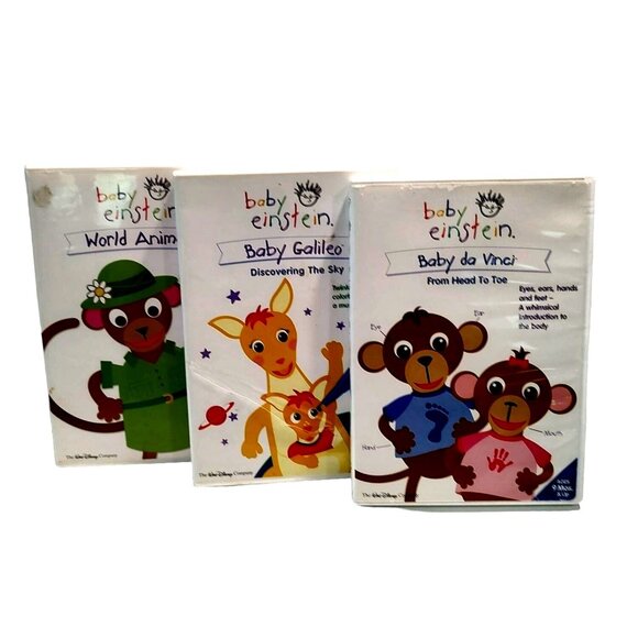 Baby Einstein DVD Set Lot Of 3: Baby Galileo Baby Da Vinci World Animals - Picture 1 of 6